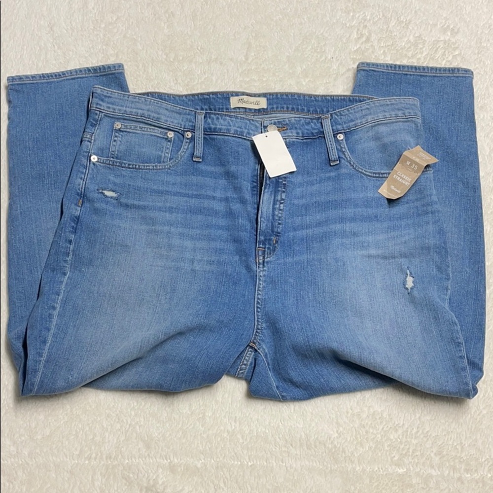 NWT Madewell classic ankle straight crop jeans